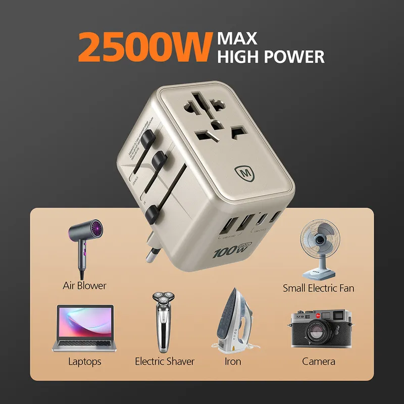 Micropack MTA-5100 100W Worldwide Universal Travel Adapter Fast Charging-2