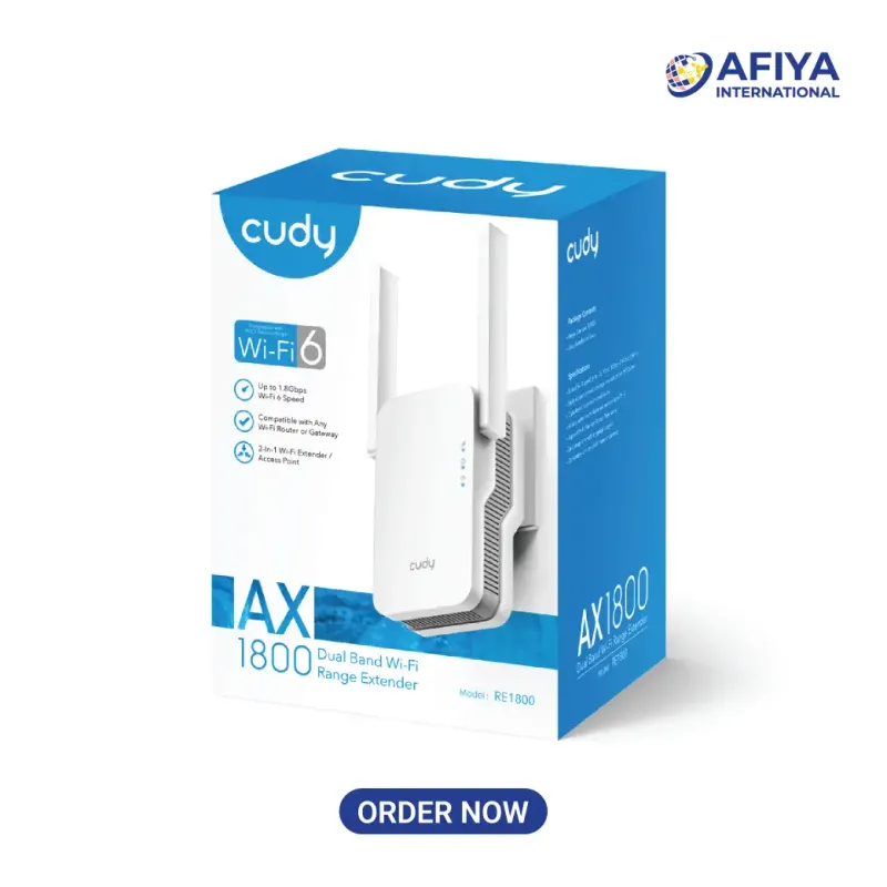 Cudy RE1800 AX1800 Mesh WiFi 6 Range Extender
