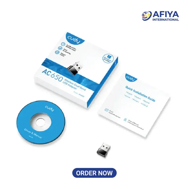 Cudy WU650 Dual Band 650Mbps Wi-Fi Nano USB Adapter BD-2