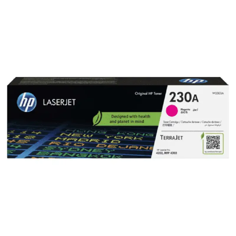 HP 230A Magenta Original LaserJet Toner Cartridge for Pro Color Printers (W2303A)