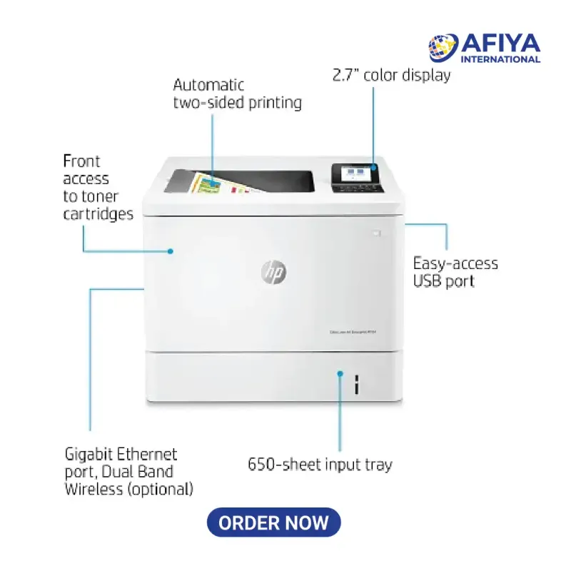 HP Color LaserJet Enterprise M554dn Single-Function Laser Printer-2