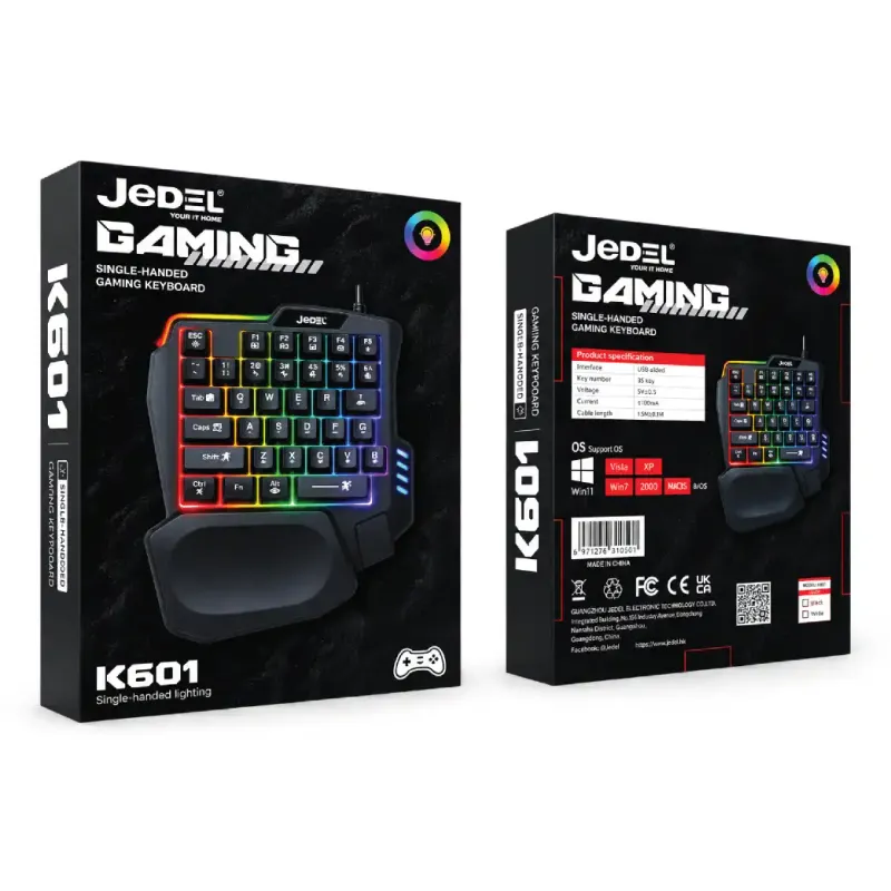 Jedel K601 Single Hand RGB Gaming Keyboard-4
