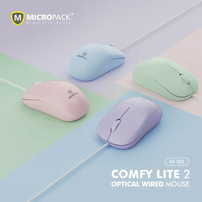 Micropack M105 Color Series Silent Wired Optical Mouse-4