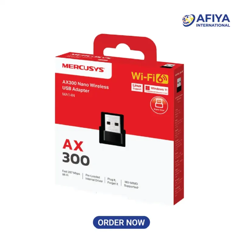 Mercusys MA14N AX300 Wi-Fi 6 Nano Wireless USB Adapter