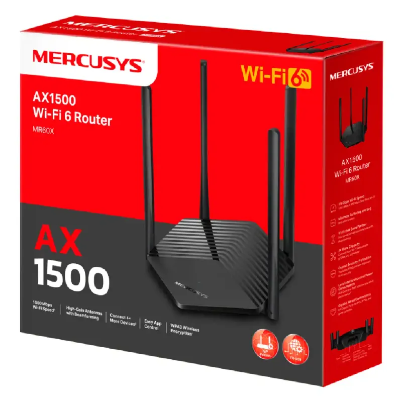 Mercusys MR60X AX1500 Wireless Dual Band Gigabit Wi-Fi 6 Router-3