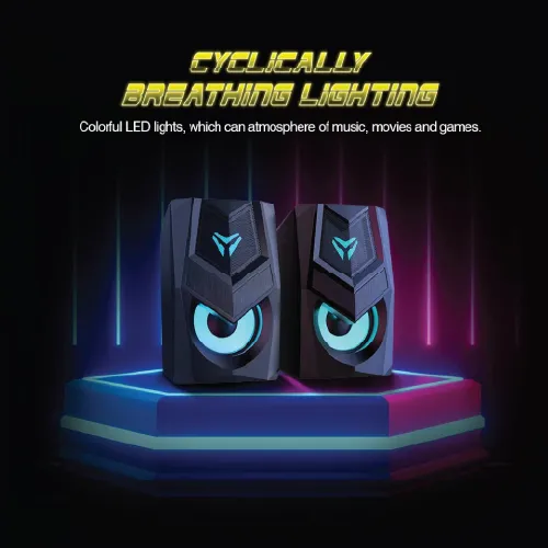 Micropack GS-02 Rainbow RGB 6W Gaming Speaker-2