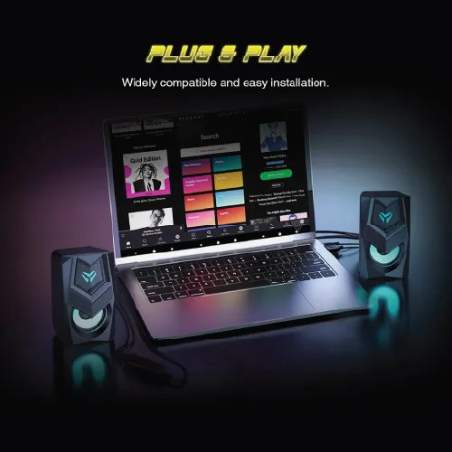 Micropack GS-02 Rainbow RGB 6W Gaming Speaker-3