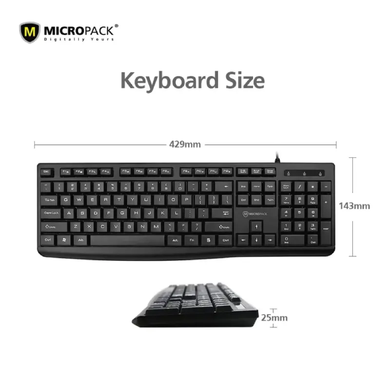 Micropack K206 Office Lite 2 USB Keyboard with Bangla Layout-2