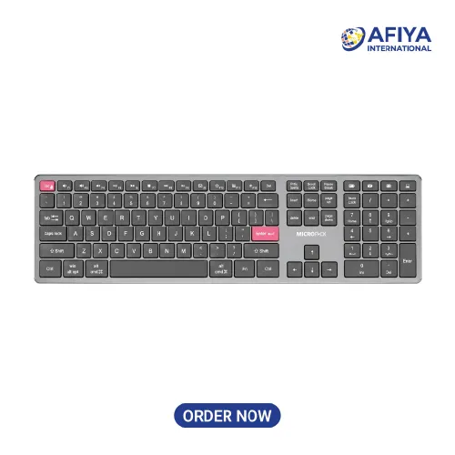 Micropack K-310W 2.4GHz & Bluetooth Rechargeable Slim Wireless Keyboard – Grey
