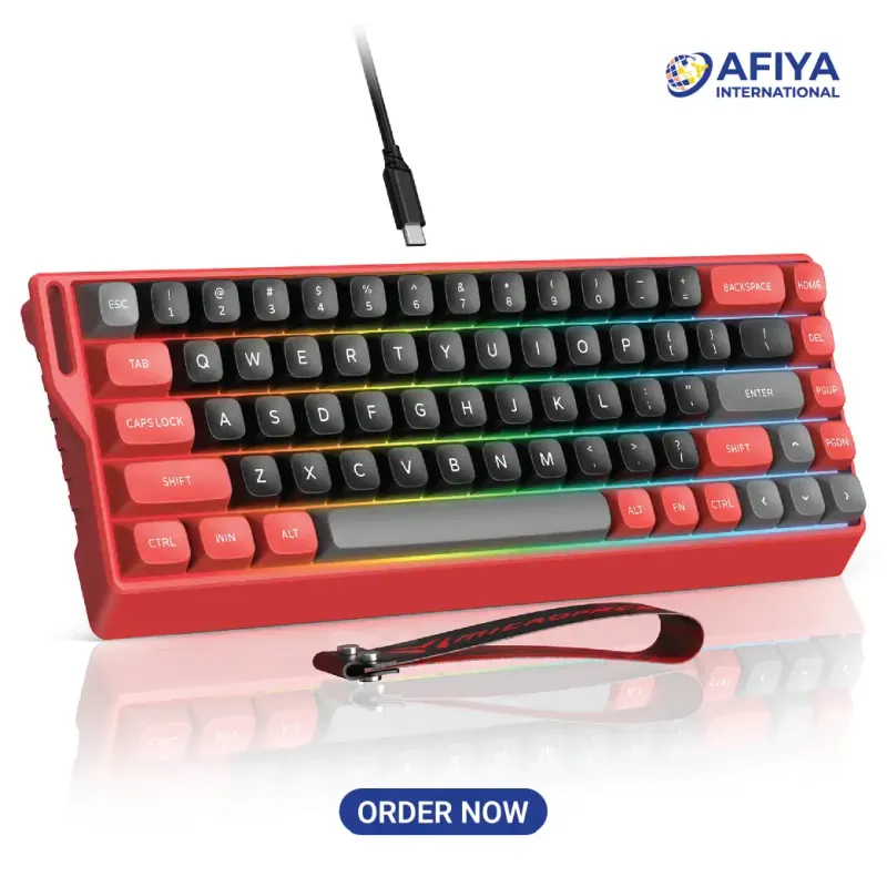 Micropack K-68M RGB Wired Magnetic Switch Gaming Keyboard (Red)-2