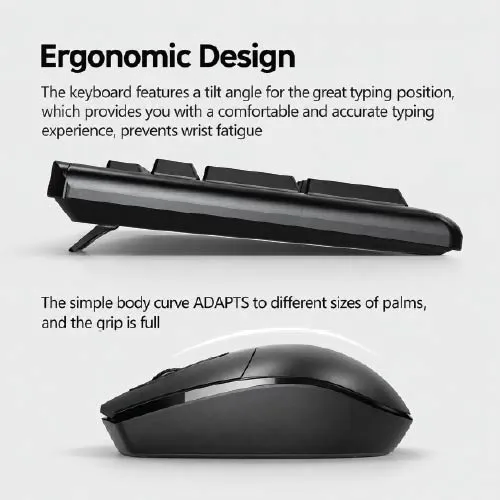 Micropack KM-205W 2.4GHz Wireless Keyboard & Mouse Combo – Black-2