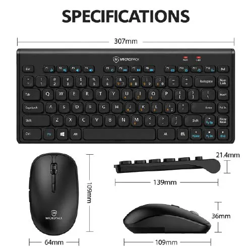 Micropack KM-228W iFREE Mini 2.4GHz Wireless Keyboard & Mouse Combo-2