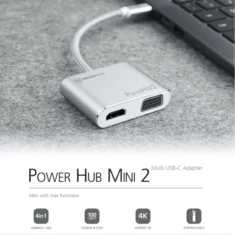 Micropack MDC-4V Flash Mini 4-in-1 USB-C Multiport Adapter-4