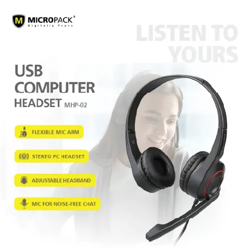 Micropack MHP-02 USB Stereo Headset with Microphone-3