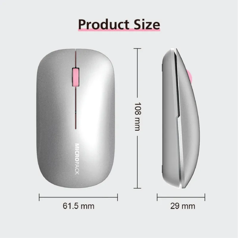 Micropack ML-203W Bluetooth & Wireless Rechargeable Mouse-2