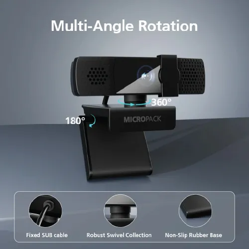 Micropack MWB-17 2MP 1080P Webcam with Privacy Cover-3