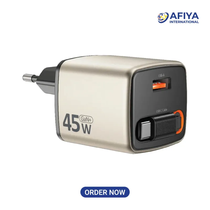Micropack MWC-245 45W Fast Charger with Retractable USB-C Cable