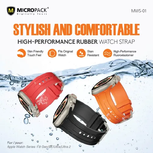 Micropack MWS-01 Premium Fluorine Rubber Watch Strap-3