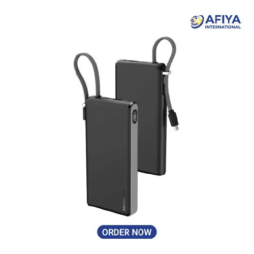 Micropack PB-C10 10000mAh 22.5W Fast Charging Power Bank with Built-in USB-C Cable