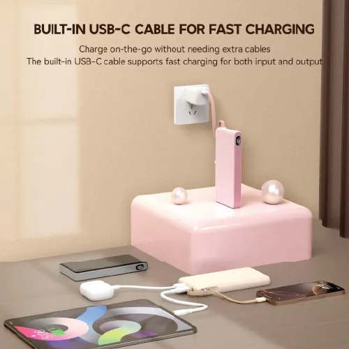 Micropack PB-C10 10000mAh 22.5W Fast Charging Power Bank with Built-in USB-C Cable-3