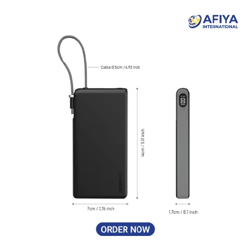 Micropack PB-C10 10000mAh 22.5W Fast Charging Power Bank with Built-in USB-C Cable-2