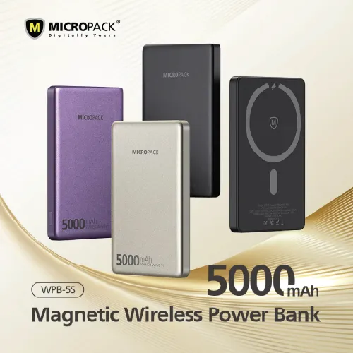 Micropack WPB-5S 5000mAh 20W Magnetic Wireless Power Bank