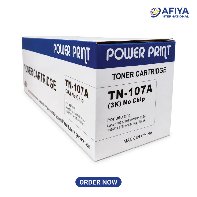 Power Print TN-107A Black Laser Toner Without Chip