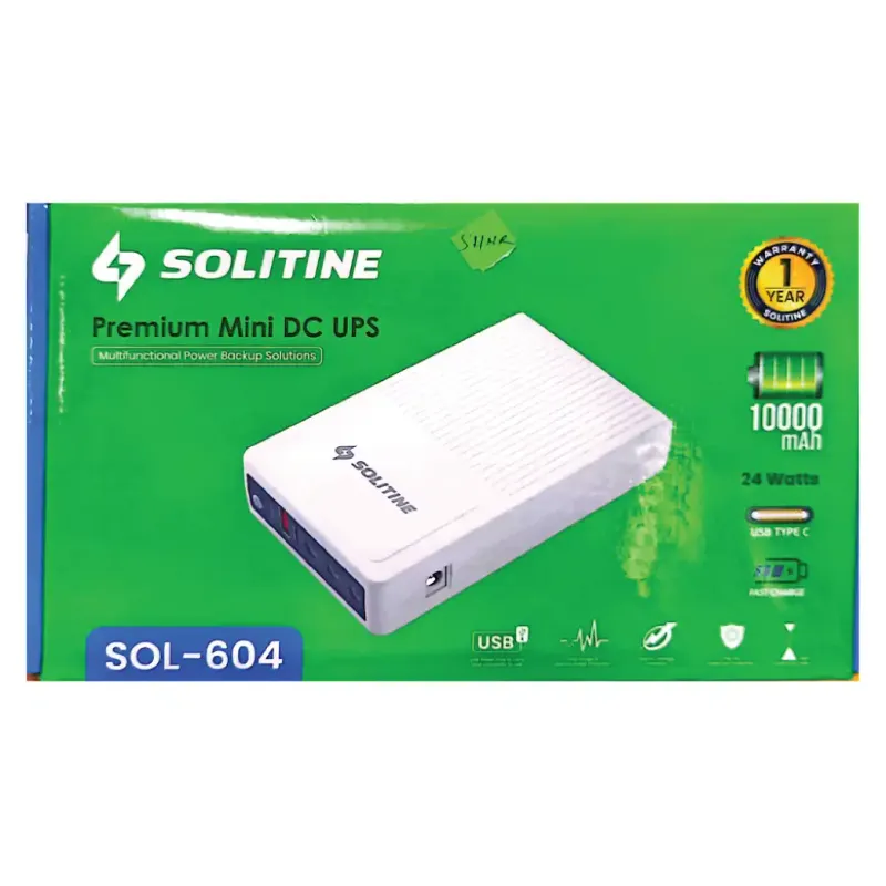 Solitine SOL-604 Premium 10000mAh Mini DC UPS