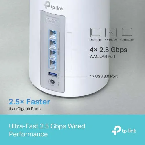 TP-Link Deco BE65 BE11000 Tri-Band WiFi 7 Mesh Router (1-Pack)-3