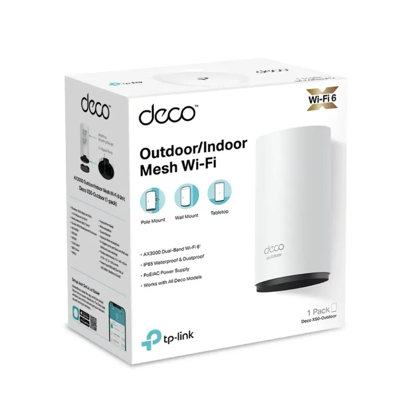 TP-Link Deco X50-Outdoor AX3000 Outdoor / Indoor Whole Home Mesh Wi-Fi 6 Unit-4